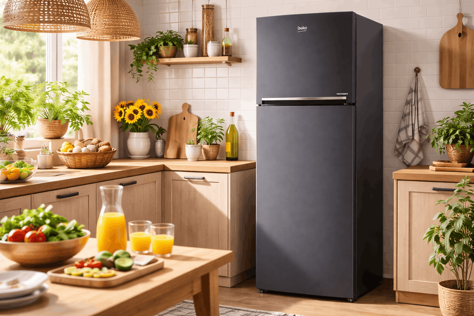  Réfrigérateur Beko Less Frost Double Portes 465 Litres / Dark INOX